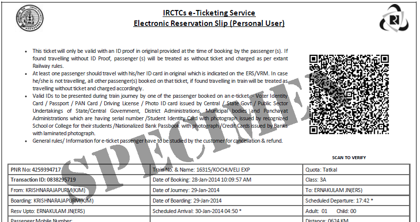 irctc tatkal ticket booking